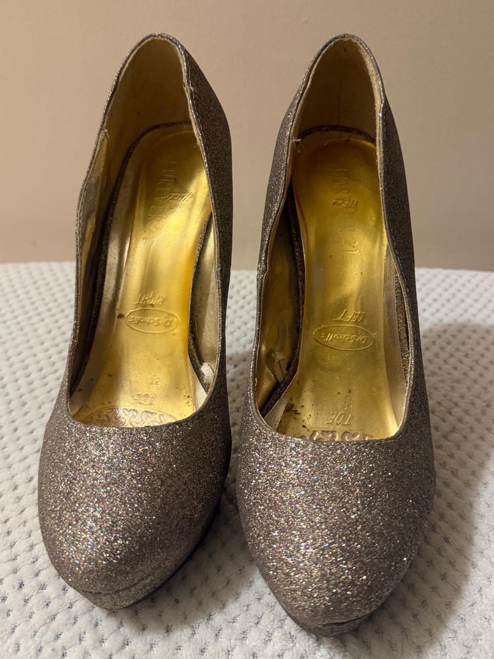 Women's Glitter High Heel Pumps in Silver - forever 21